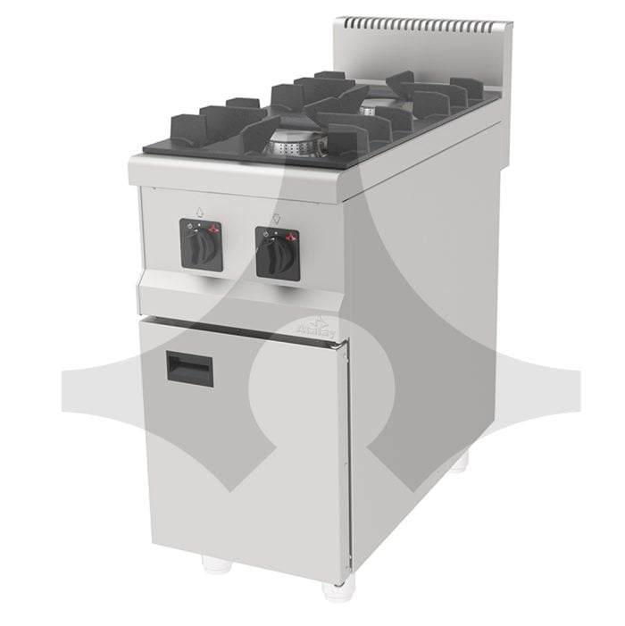 ორ კამფორიანი გაზქურა, კარადაზე კარებით Atalay AGO-490 Gas Cooker - Image 1