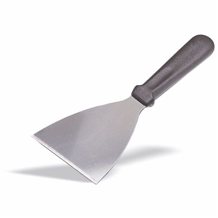 Espatula-Triangulo-grill-profesional-Pujadas-P3810_1_32 უჟანგავი ლითონის სამზარეულოს შპატელი პლასმასის ტარით Pujadas CLEANING SPATULA - Image 1