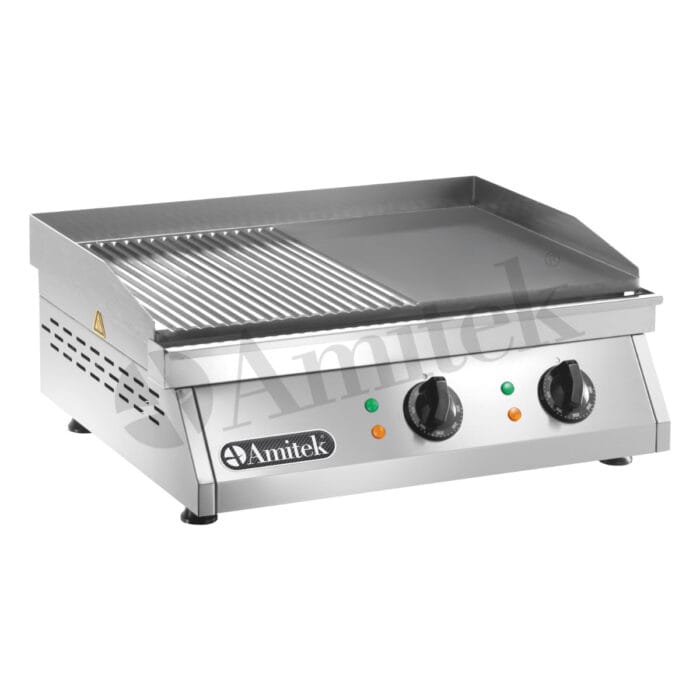 1111 ელექტრო გრილი ზედა. 1/2 პრიალა, 1/2 დაზოლილი ზედაპირით Amitek FT2M - Image 1