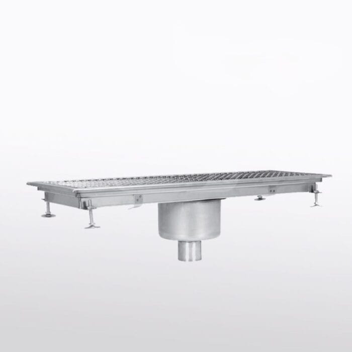 უჟანგავი ფოლადის  ტრაპი ქვედა დაერთებით Portashelf BOTTOM OUTLET CENTER DRAIN - Image 1