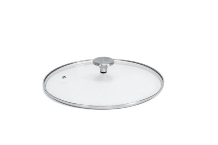 შავი ალუმინის ტაფის თავსახური Pujadas Black Series glass lid - Image 1